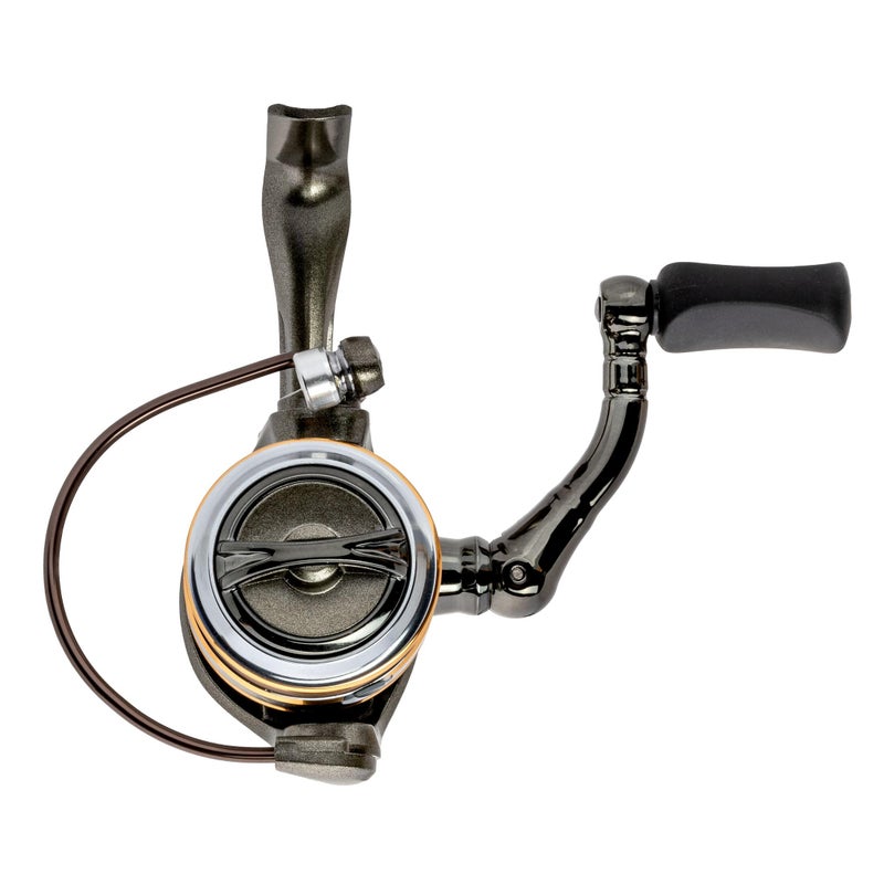 Lew's Lews Laser Lite Spinning Fishing Reel, Size 75 Reel, 6+1 Bearings, 5.0:1 Gear Ratio, Graphite Frame, Reversible Retrieve, Metallic Gray/Silver/Gold - Image 4